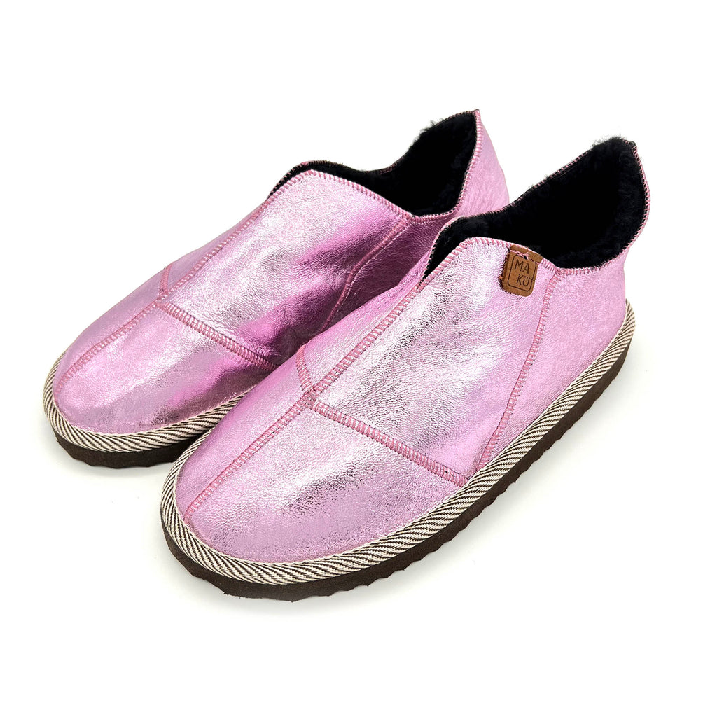 MERDANA NEW METALLIC CANDYFLOSS / Sheepskin slippers