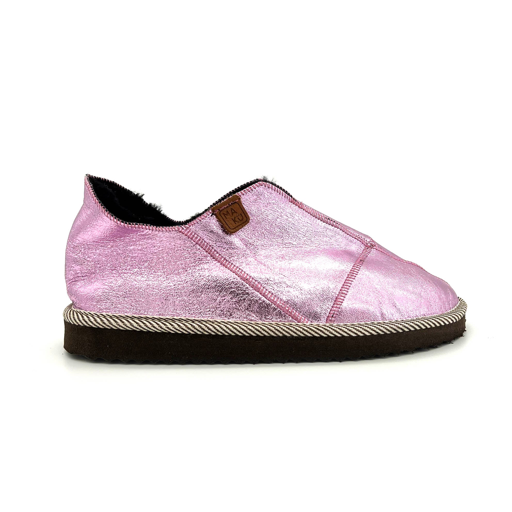 MERDANA NEW METALLIC CANDYFLOSS / Sheepskin slippers
