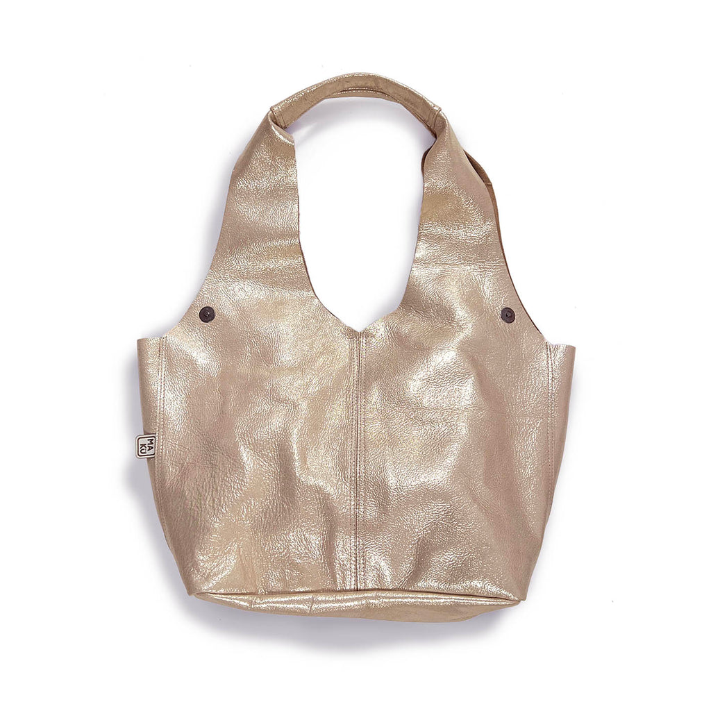 MIBA LEATHER SLOUCH BAG / Gilded Pearl