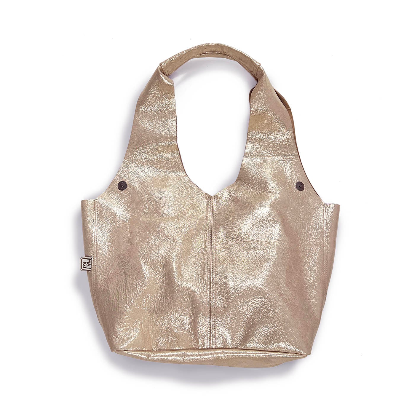 MIBA LEATHER SLOUCH BAG / Gilded Pearl