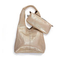 MIBA LEATHER SLOUCH BAG / Gilded Pearl