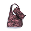 MIBA LEATHER SLOUCH BAG / Mottled Plum Sheen