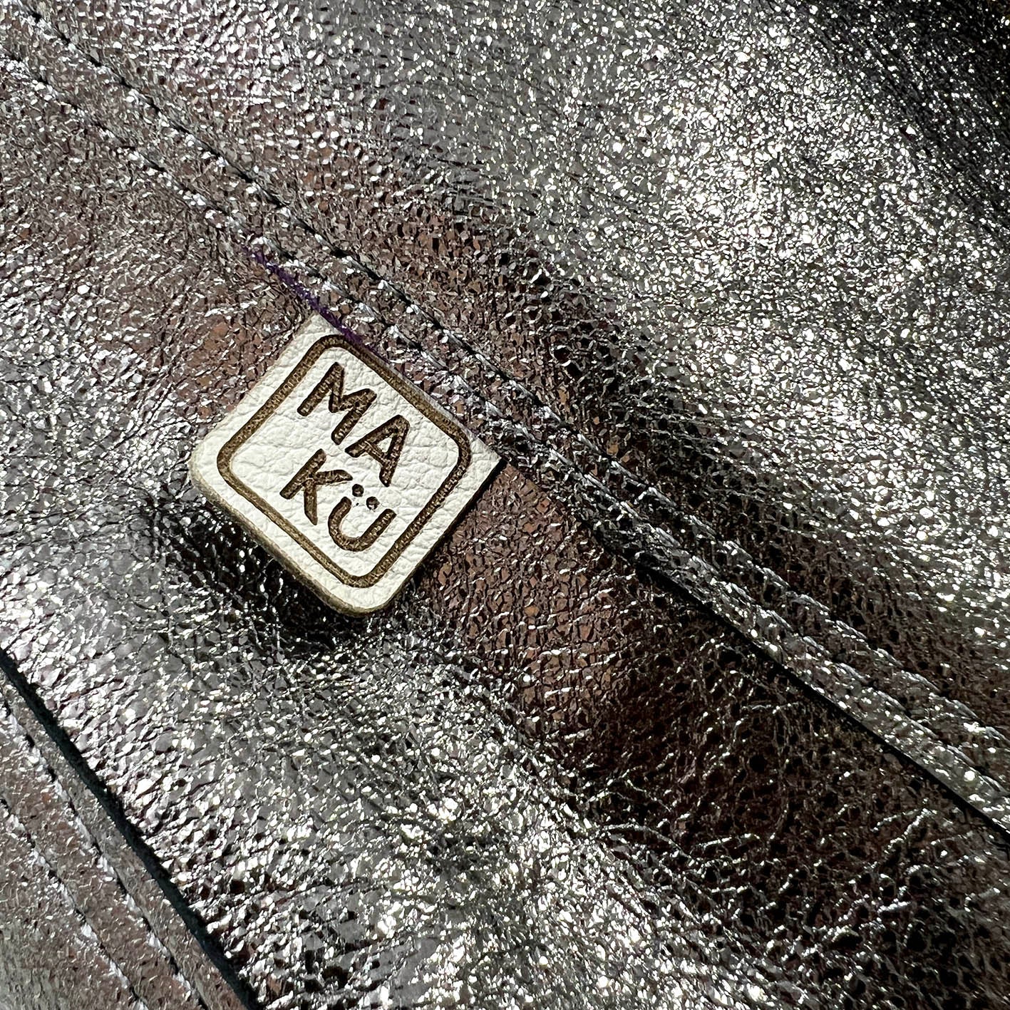 MIBA LEATHER SLOUCH BAG / Pewter Grain