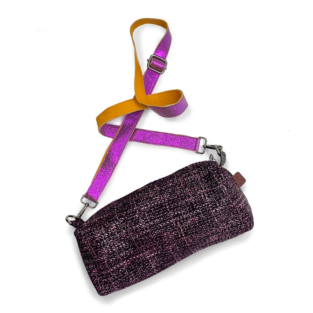 MIBA LEATHER Mulberry Tweed / Cross-body bag