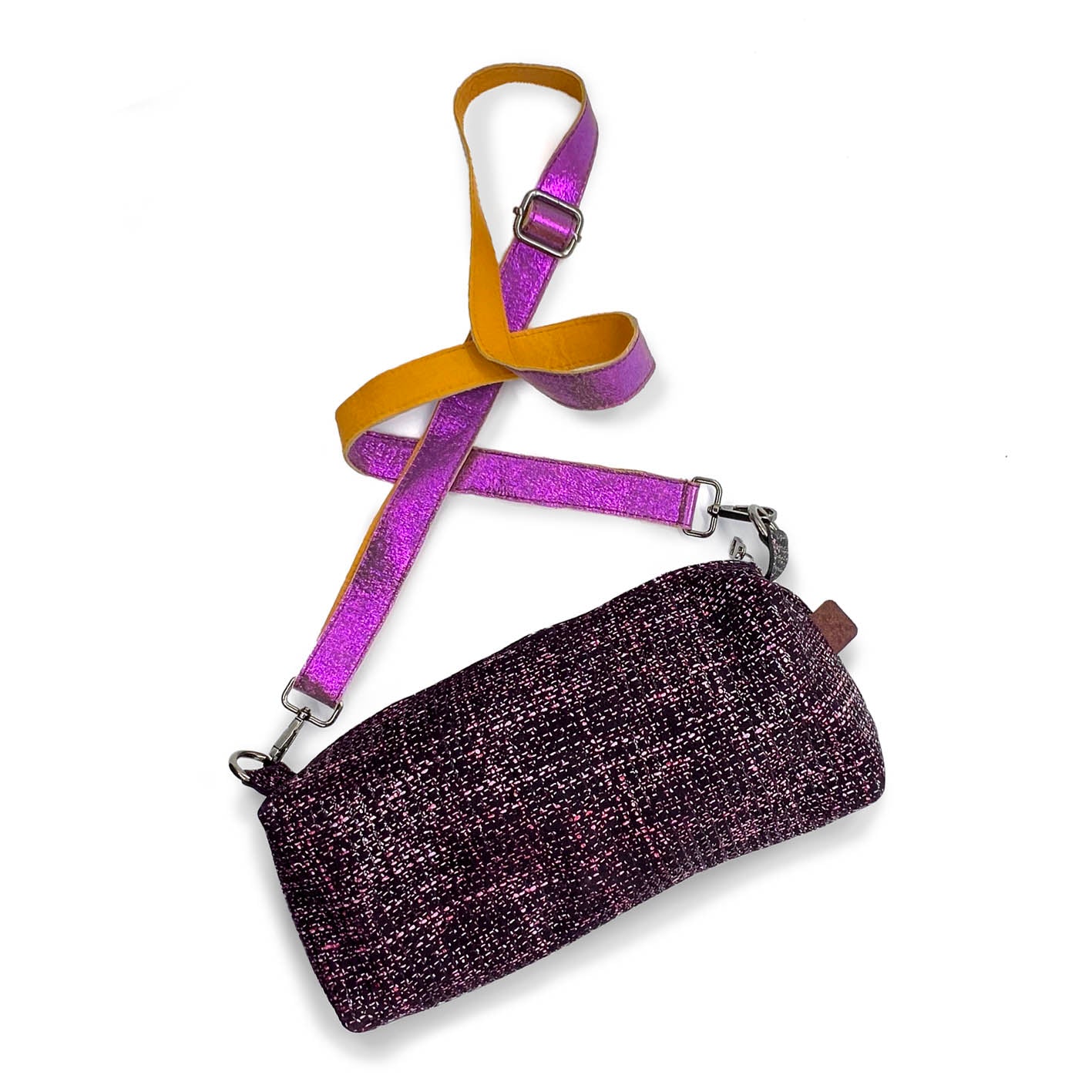 MIBA LEATHER Mulberry Tweed / Cross-body bag