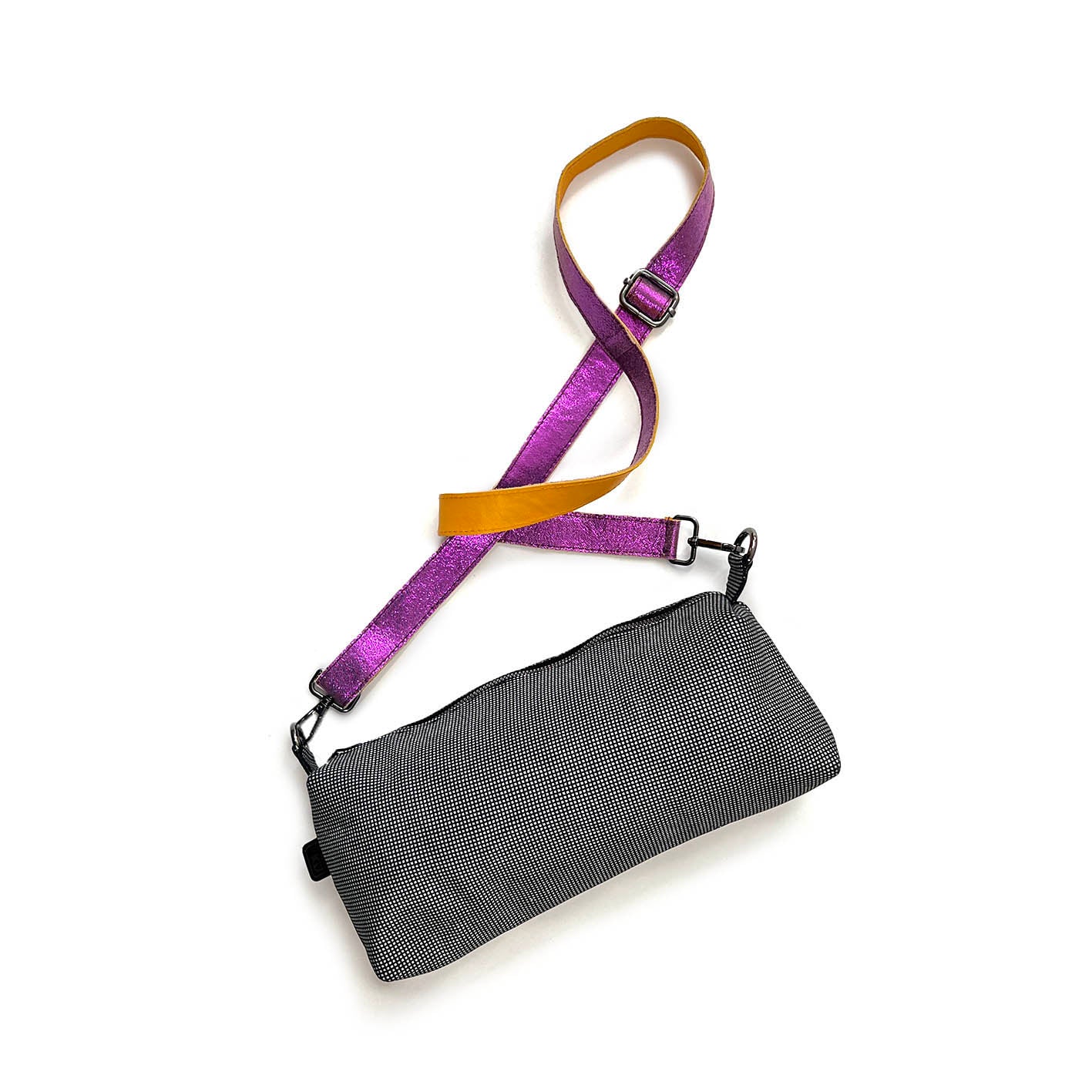 MIBA LEATHER Silver Grid / Cross-Body Bag