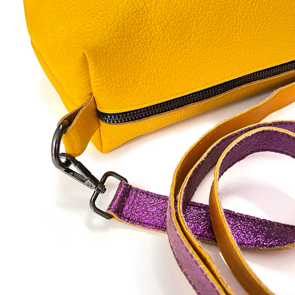 MIBA LEATHER Warm Yellow Grain / Cross-Body Bag