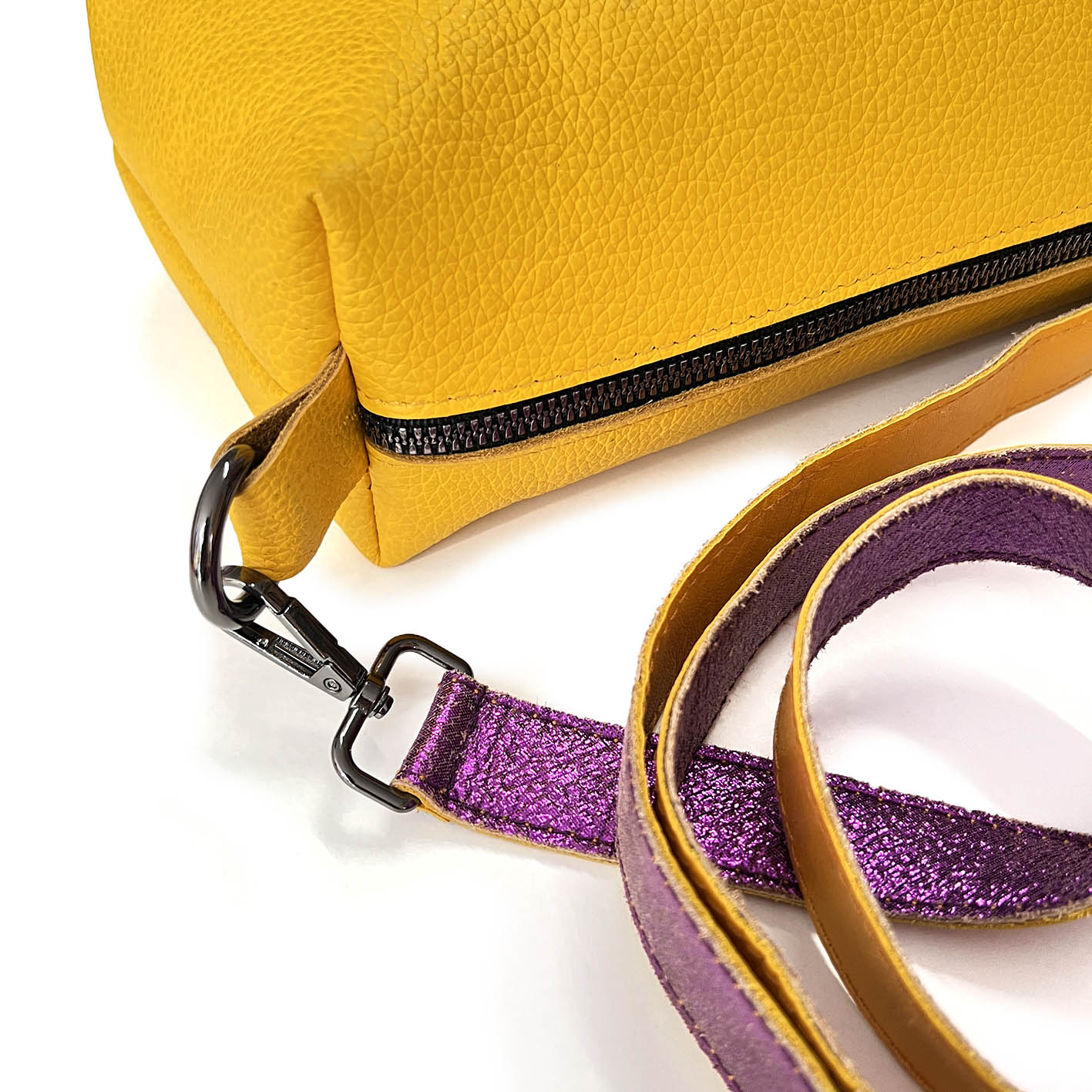 MIBA LEATHER Warm Yellow Grain / Cross-Body Bag