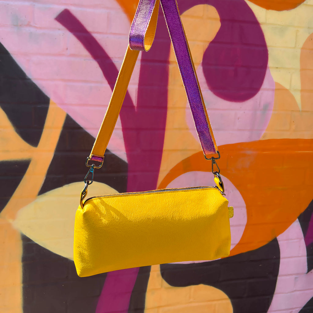MIBA LEATHER Warm Yellow Grain / Cross-Body Bag