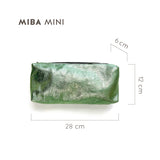 MIBA MINI LEATHER BAG / Mustard Leaf Pattern