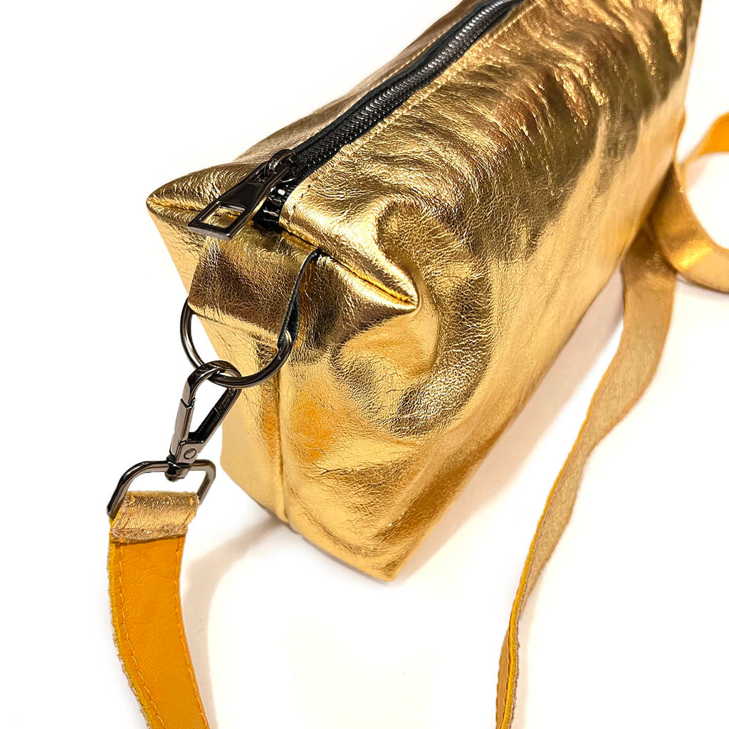 MIBA LEATHER Gold Leaf / Cross-Body Bag