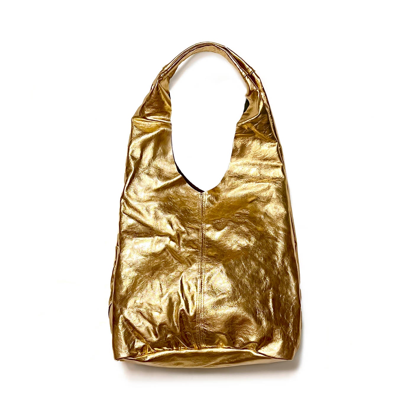 MIBA LEATHER SLOUCH BAG / Gold Leaf