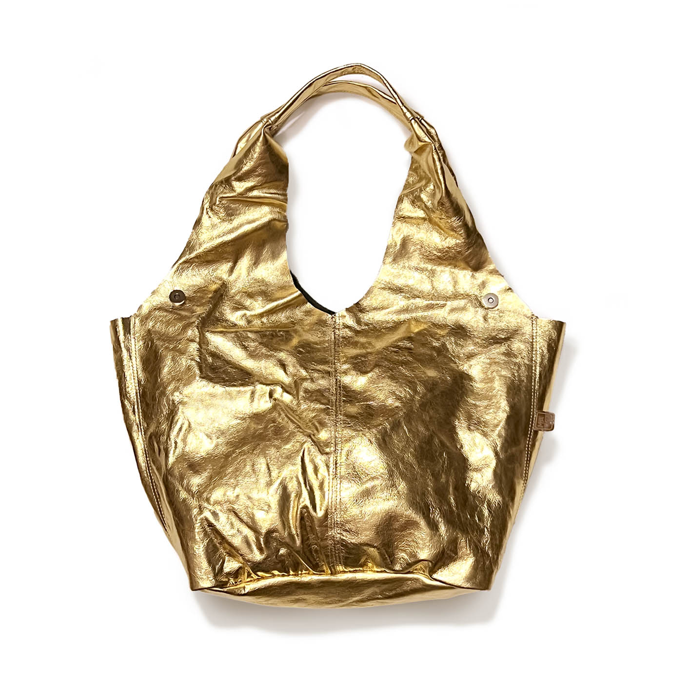 MIBA LEATHER SLOUCH BAG / Gold Leaf