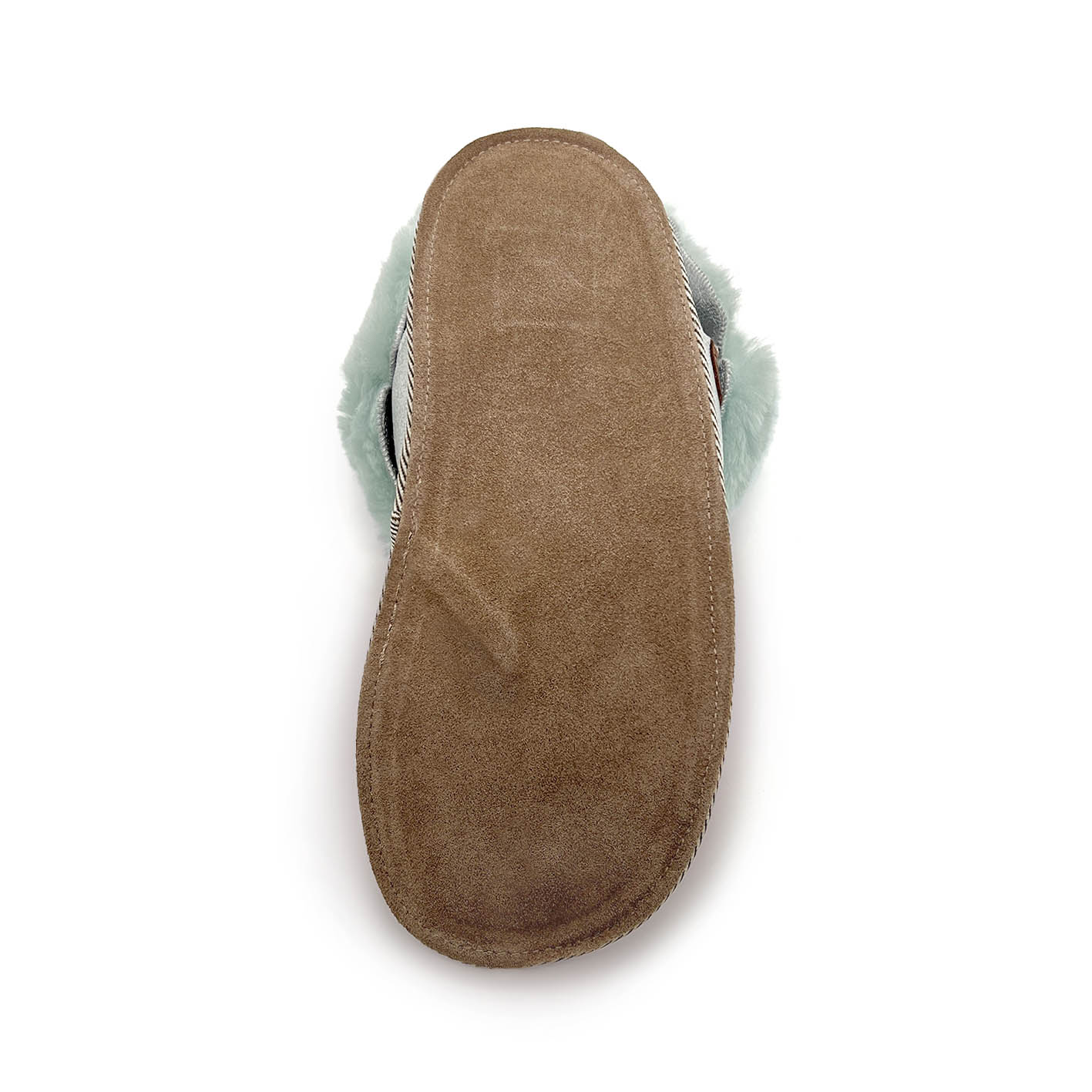 PATIQ AQUA + SILVER / Sheepskin slippers