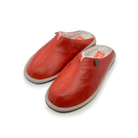 POLIN FIT LACQUER RED / Sheepskin slippers