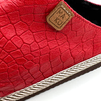 SAMPLE / POLIN RED PATTERNED LEATHER / SIZE 38