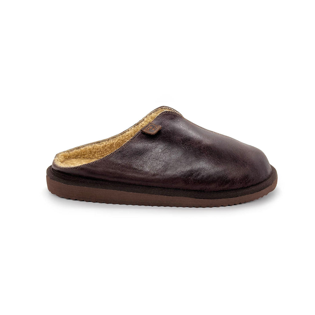 POLIN SOFA BROWN + OATMEAL / Sheepskin slippers