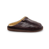 POLIN DARK BROWN + OATMEAL / Sheepskin slippers