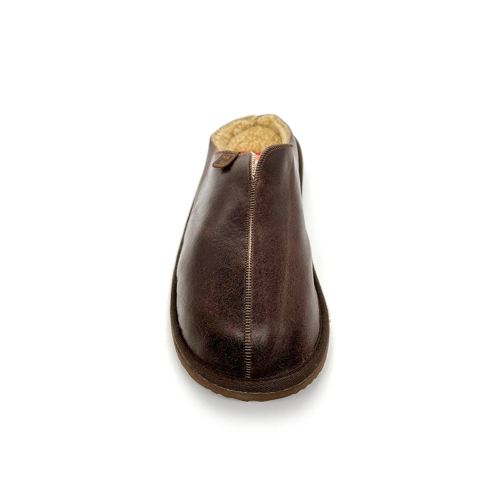 POLIN SOFA BROWN + OATMEAL / Sheepskin slippers