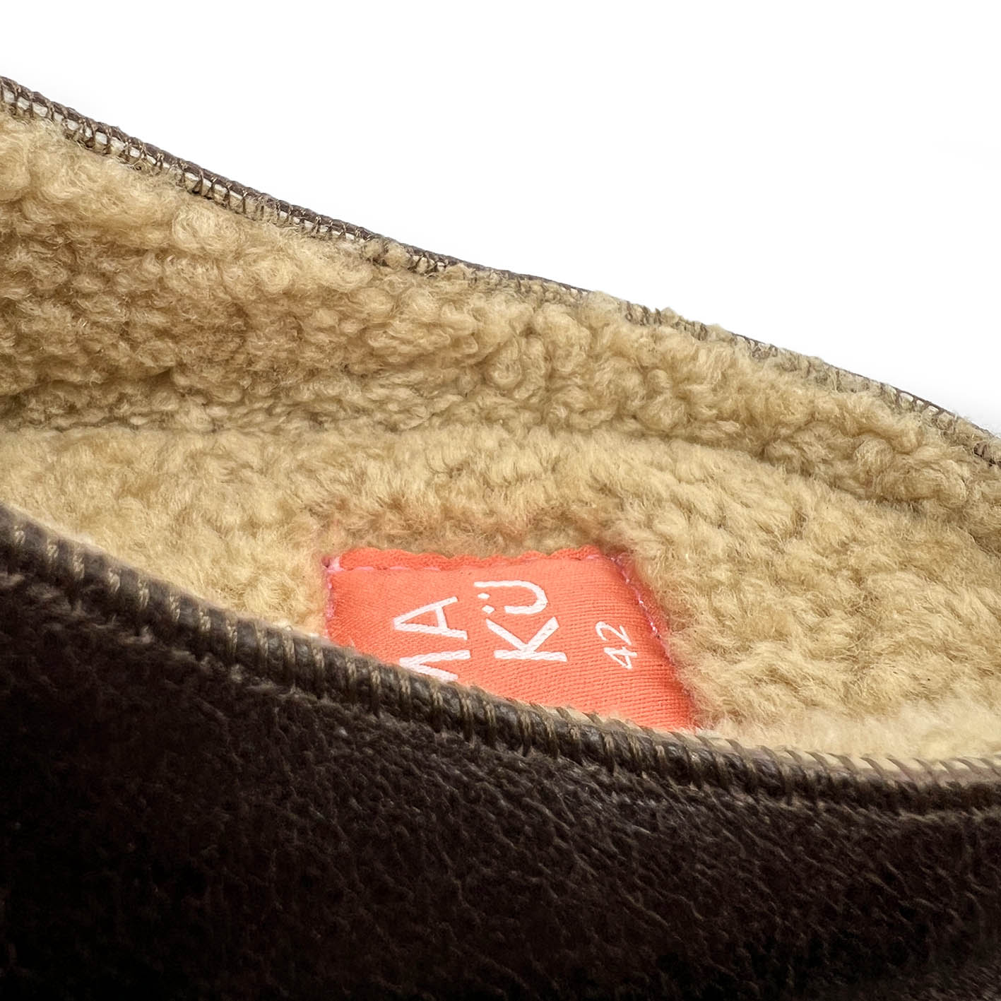POLIN SOFA BROWN + OATMEAL / Sheepskin slippers