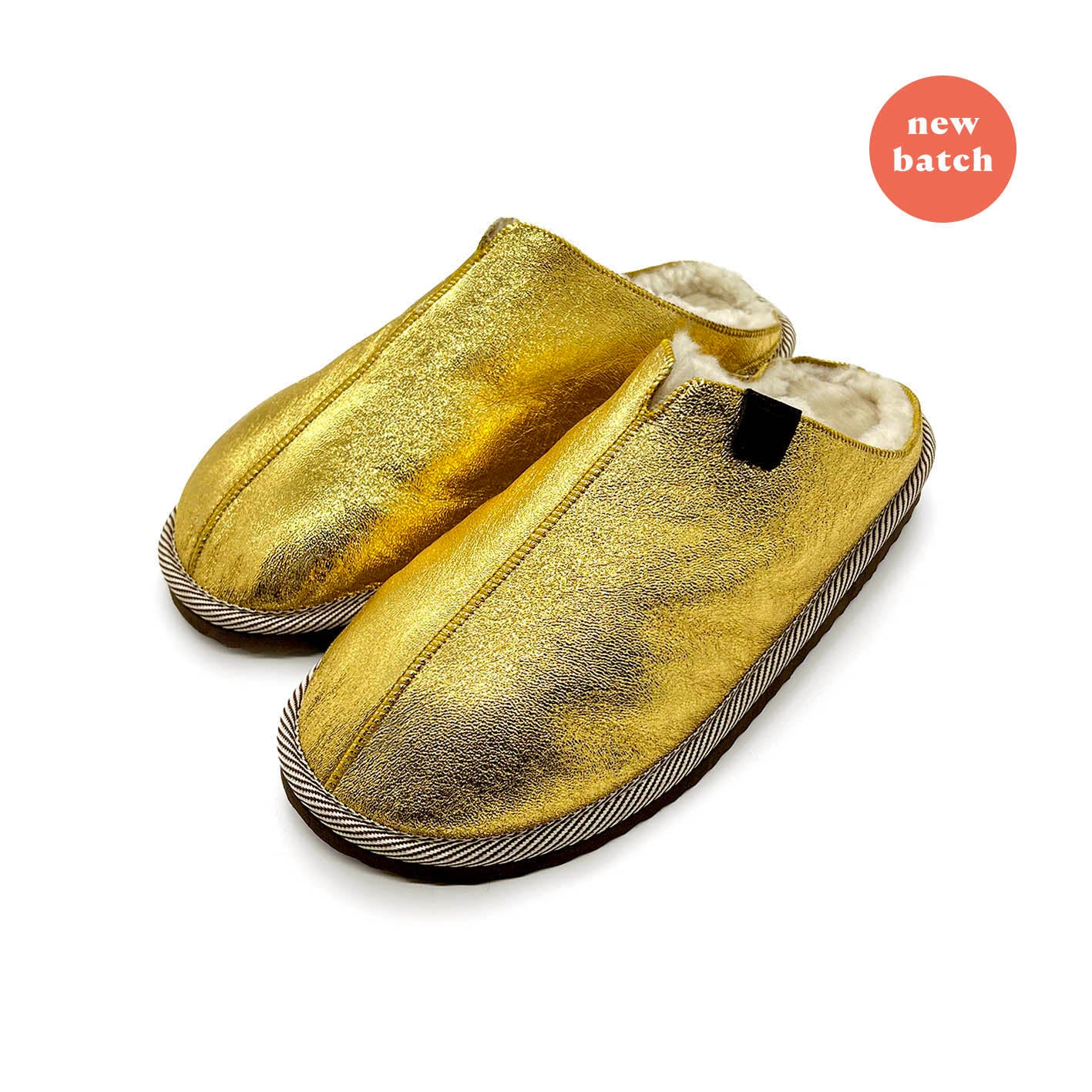 POLIN GOLD LEAF / Sheepskin slippers