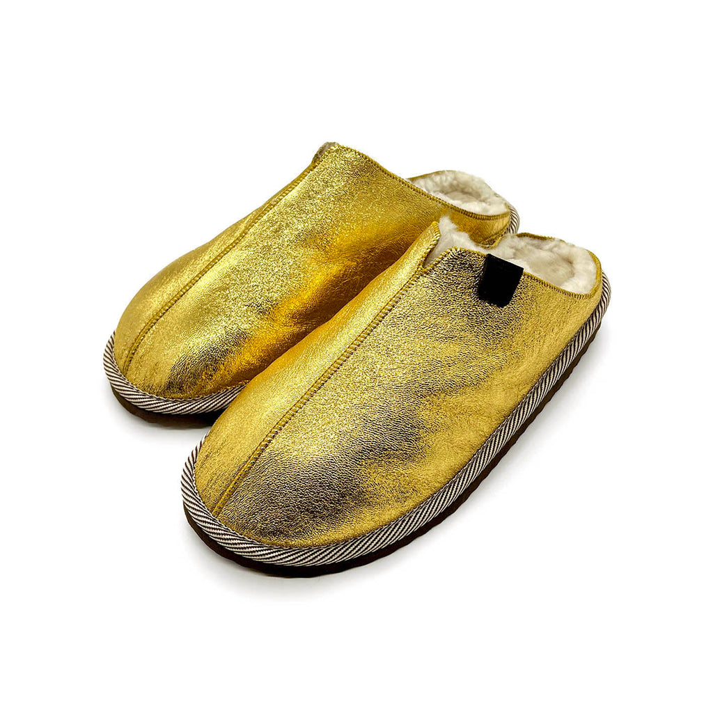 POLIN GOLD LEAF / Sheepskin slippers