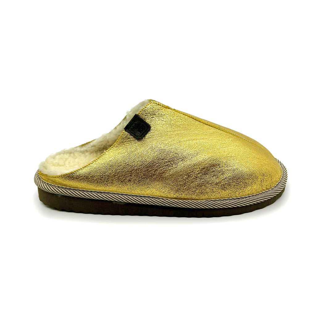 POLIN GOLD LEAF / Sheepskin slippers