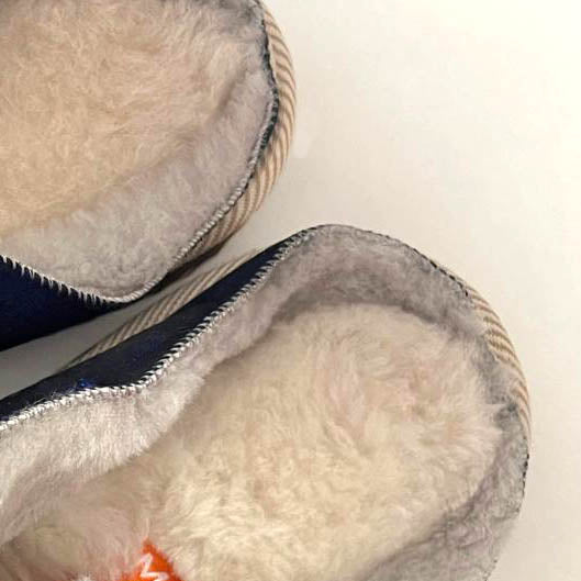 POLIN MIDNIGHT BUTTERFLY / Sheepskin slippers