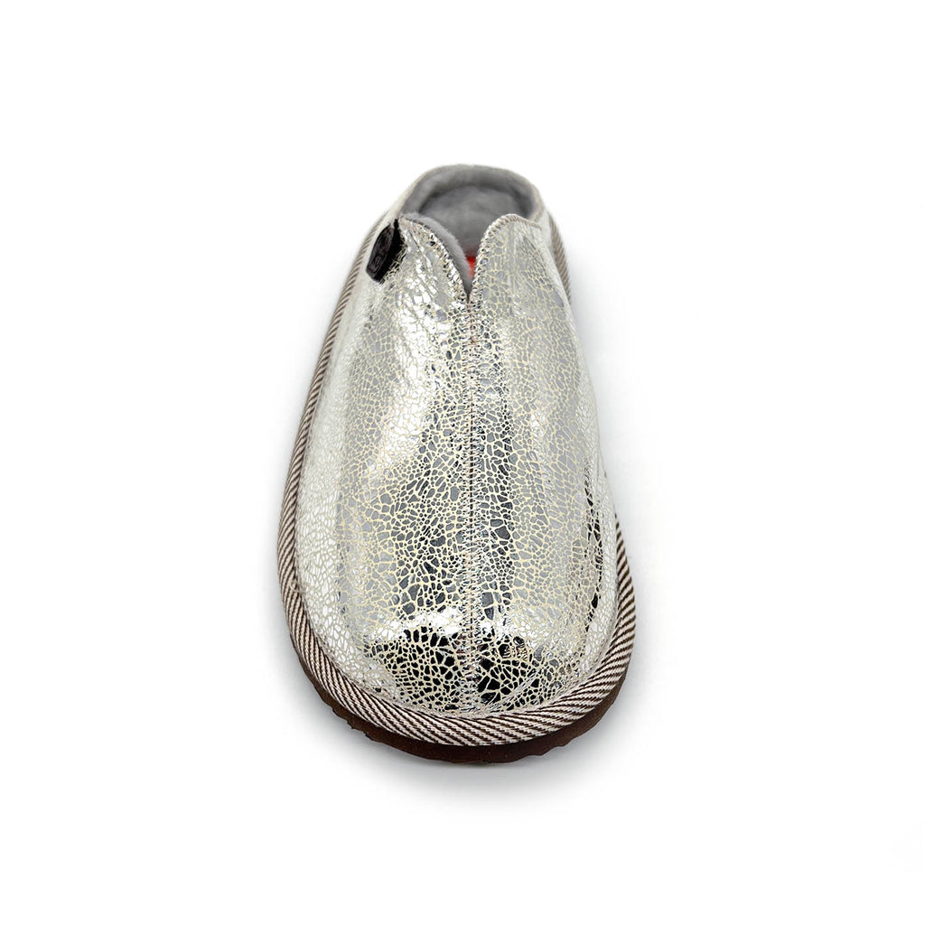 POLIN MOSAIC MIRROR + GREY / Sheepskin slippers