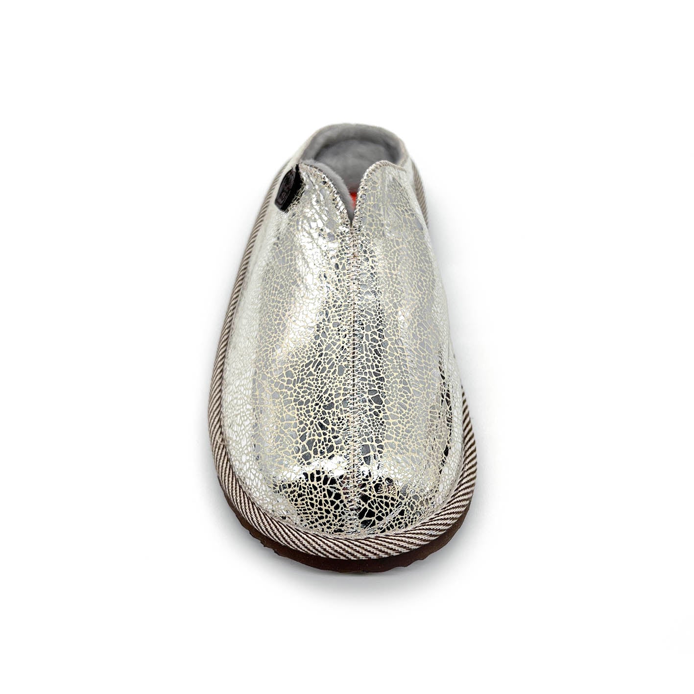 POLIN MOSAIC MIRROR + GREY / Sheepskin slippers