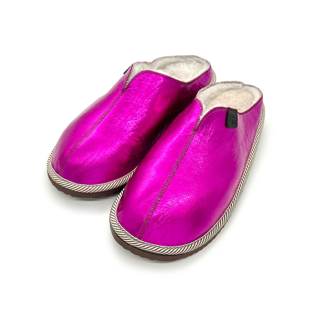 POLIN POWER PINK + NATURAL / Sheepskin slippers
