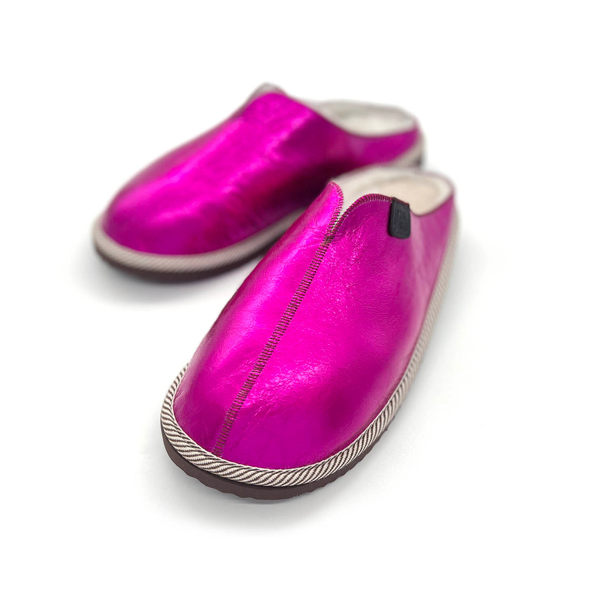 POLIN POWER PINK + NATURAL / Sheepskin slippers