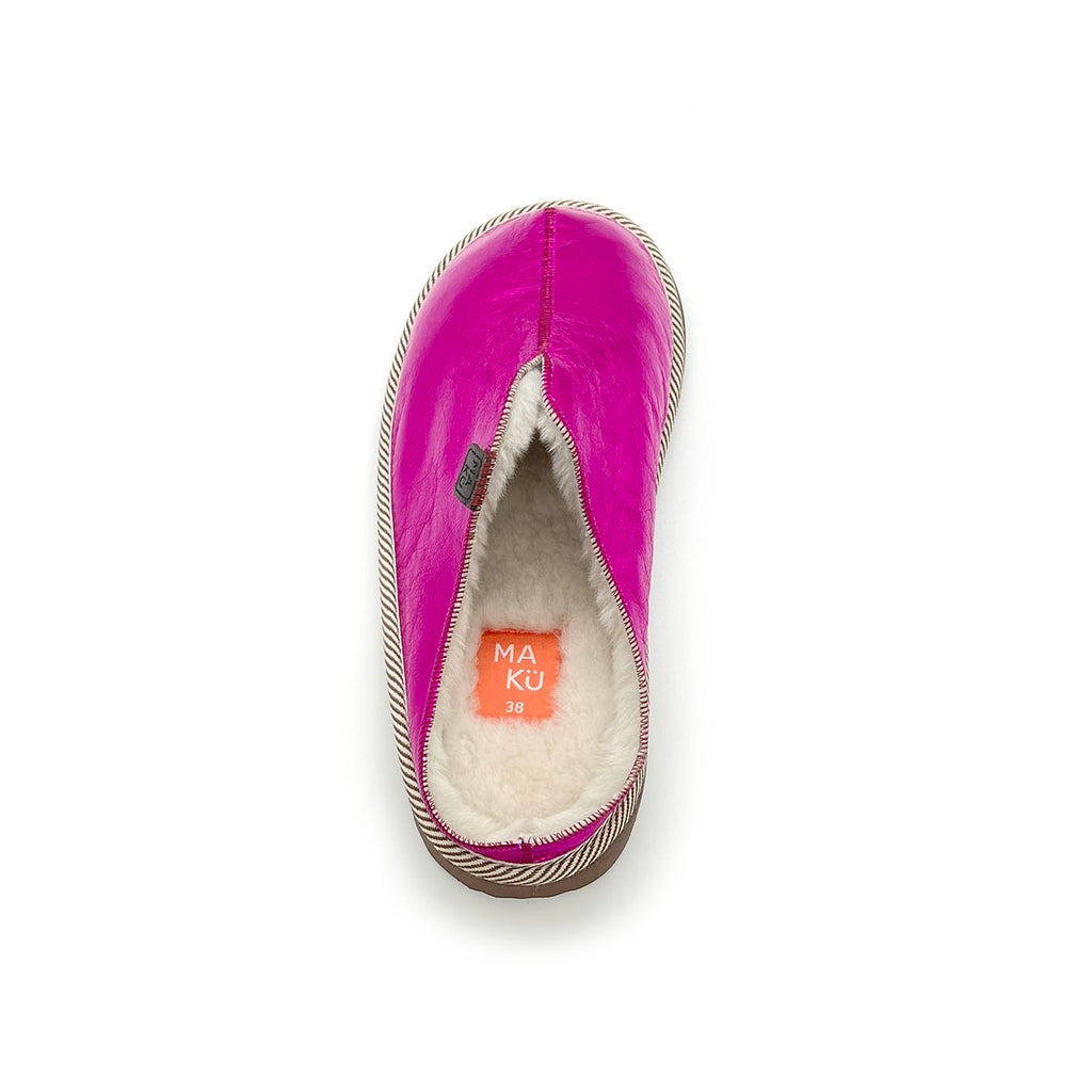 POLIN POWER PINK + NATURAL / Sheepskin slippers