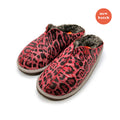 POLIN PUNK LEOPARD RASPBERRY / Sheepskin slippers