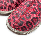 POLIN PUNK LEOPARD RASPBERRY / Sheepskin slippers