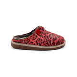 POLIN PUNK LEOPARD RASPBERRY / Sheepskin slippers