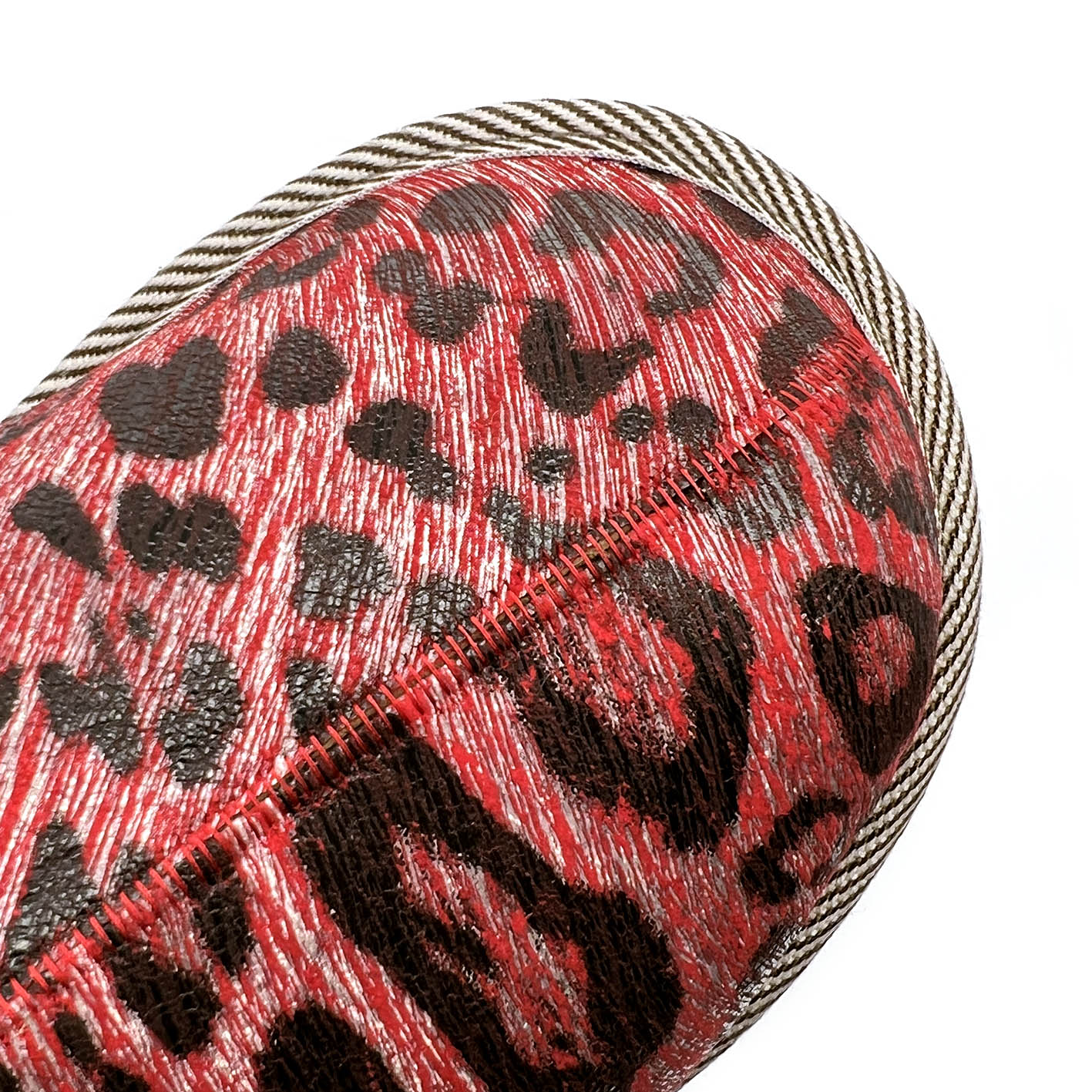 POLIN PUNK LEOPARD RASPBERRY / Sheepskin slippers