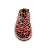 POLIN PUNK LEOPARD RASPBERRY / Sheepskin slippers
