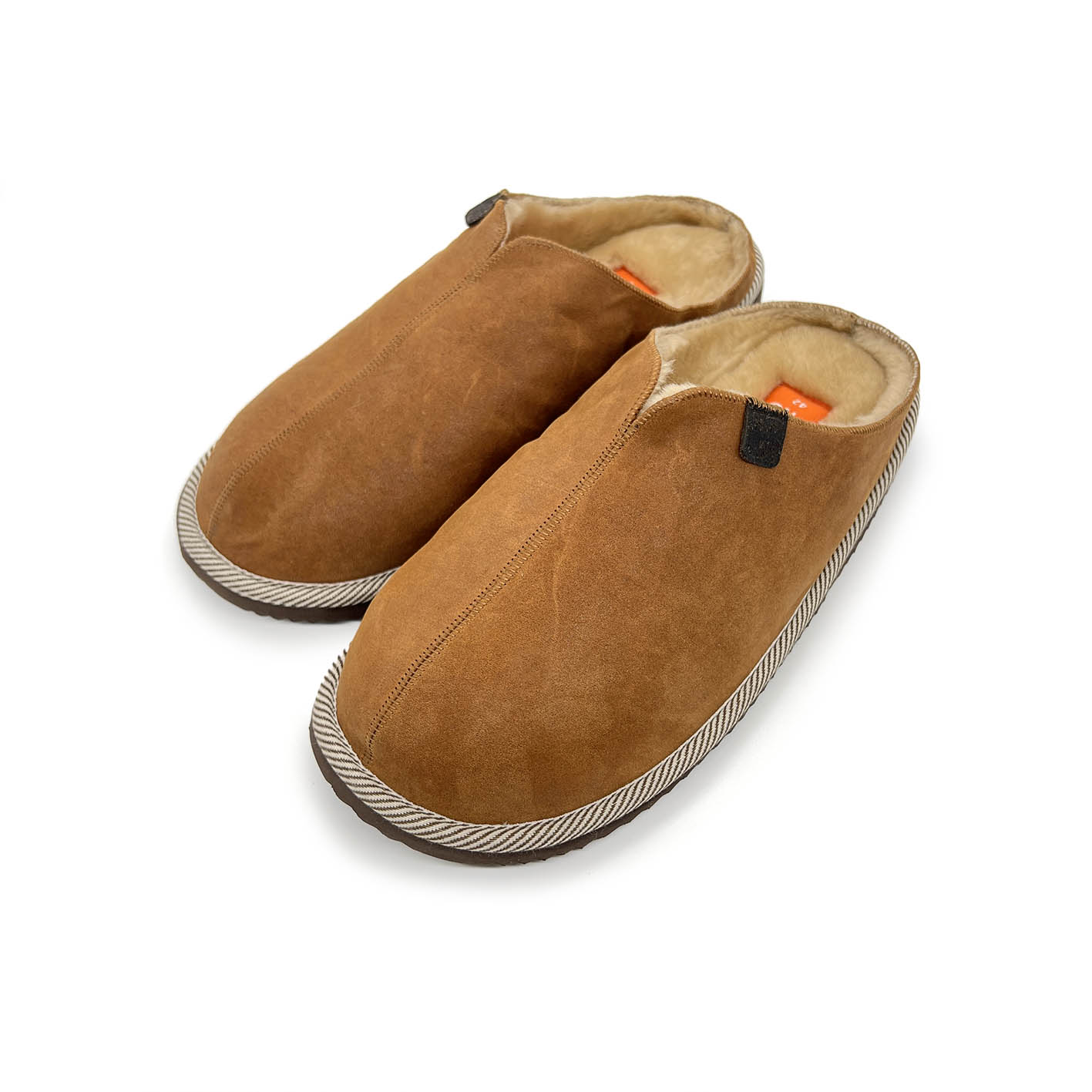POLIN TAN + OATMEAL / Sheepskin slippers
