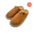 POLIN TAN + OATMEAL / Sheepskin slippers