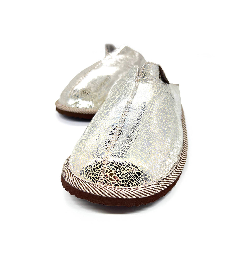 POLIN MOSAIC MIRROR + GREY / Sheepskin slippers