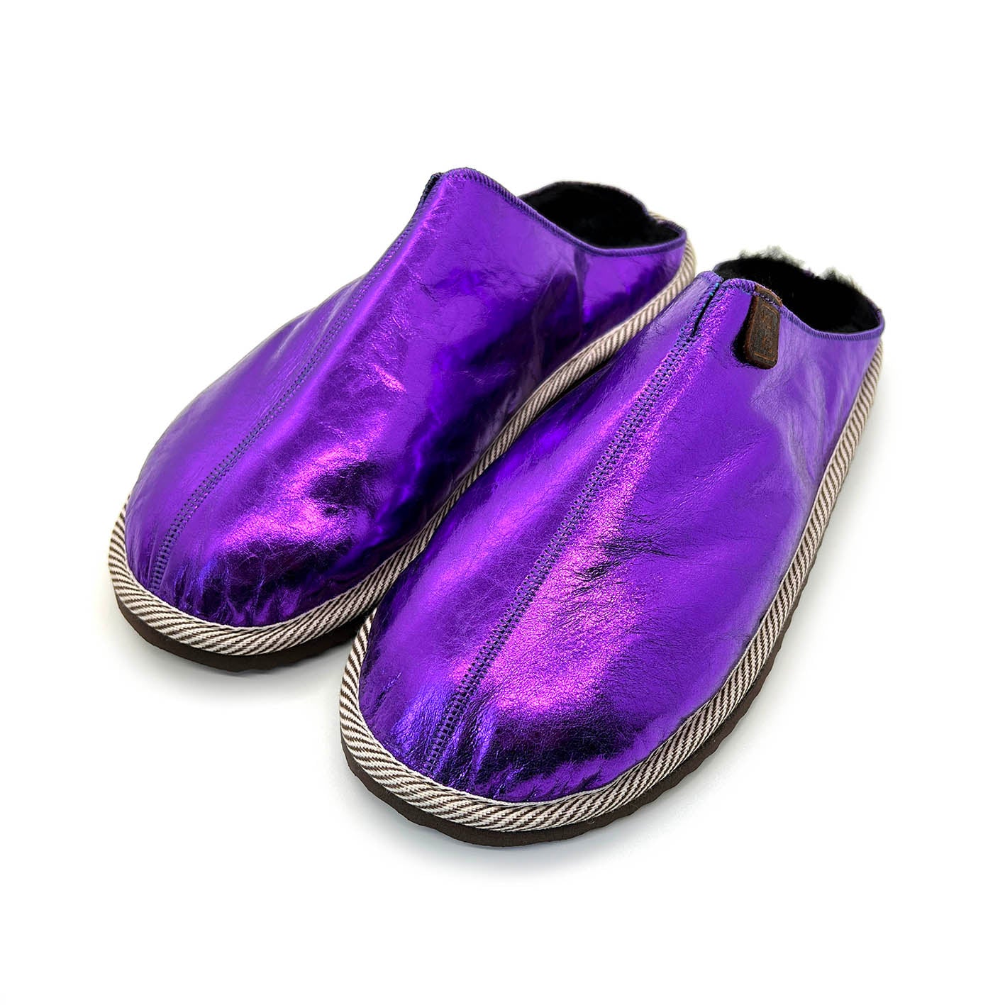 POLIN BRAZILIAN PURPLE NEW / Sheepskin slippers