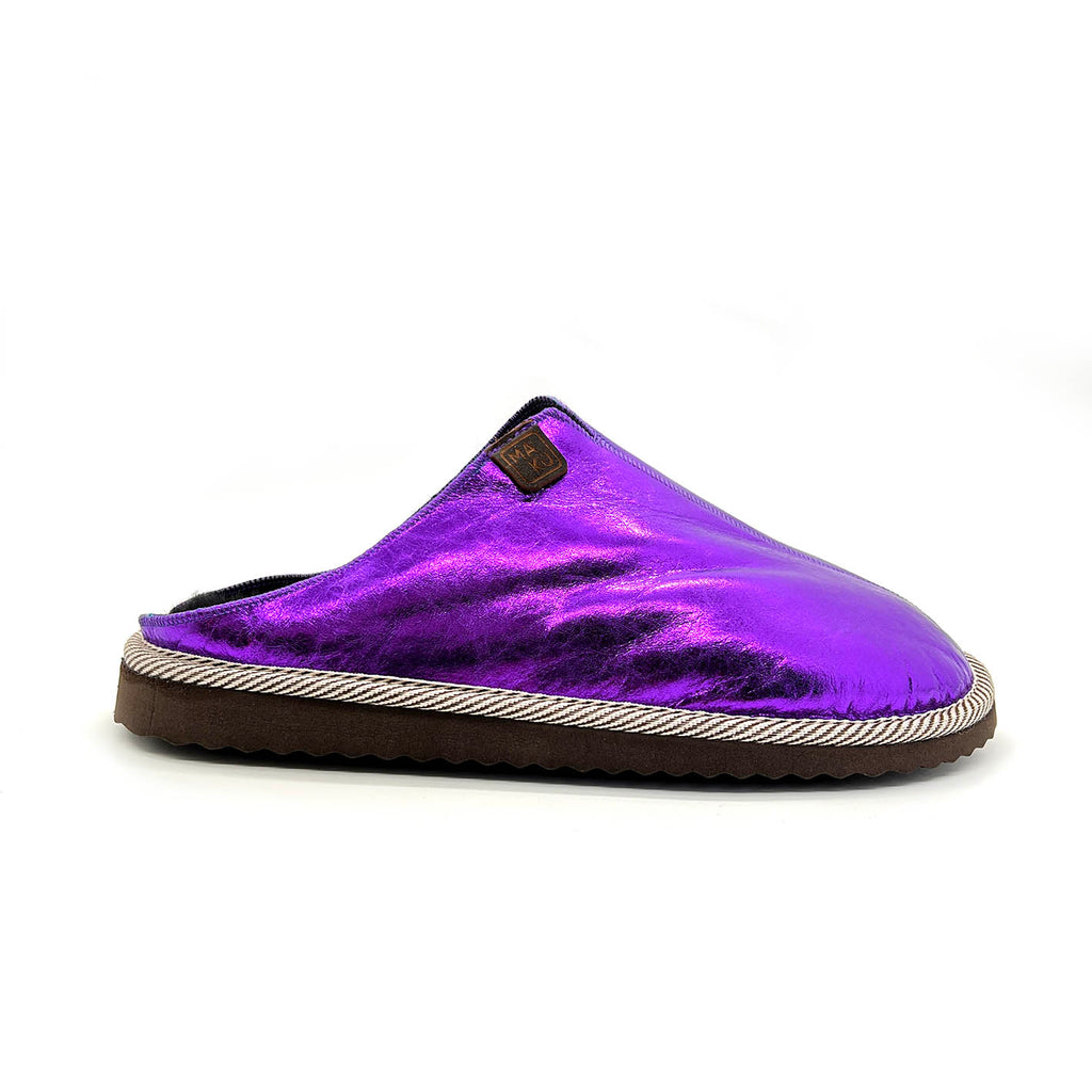 POLIN BRAZILIAN PURPLE NEW / Sheepskin slippers