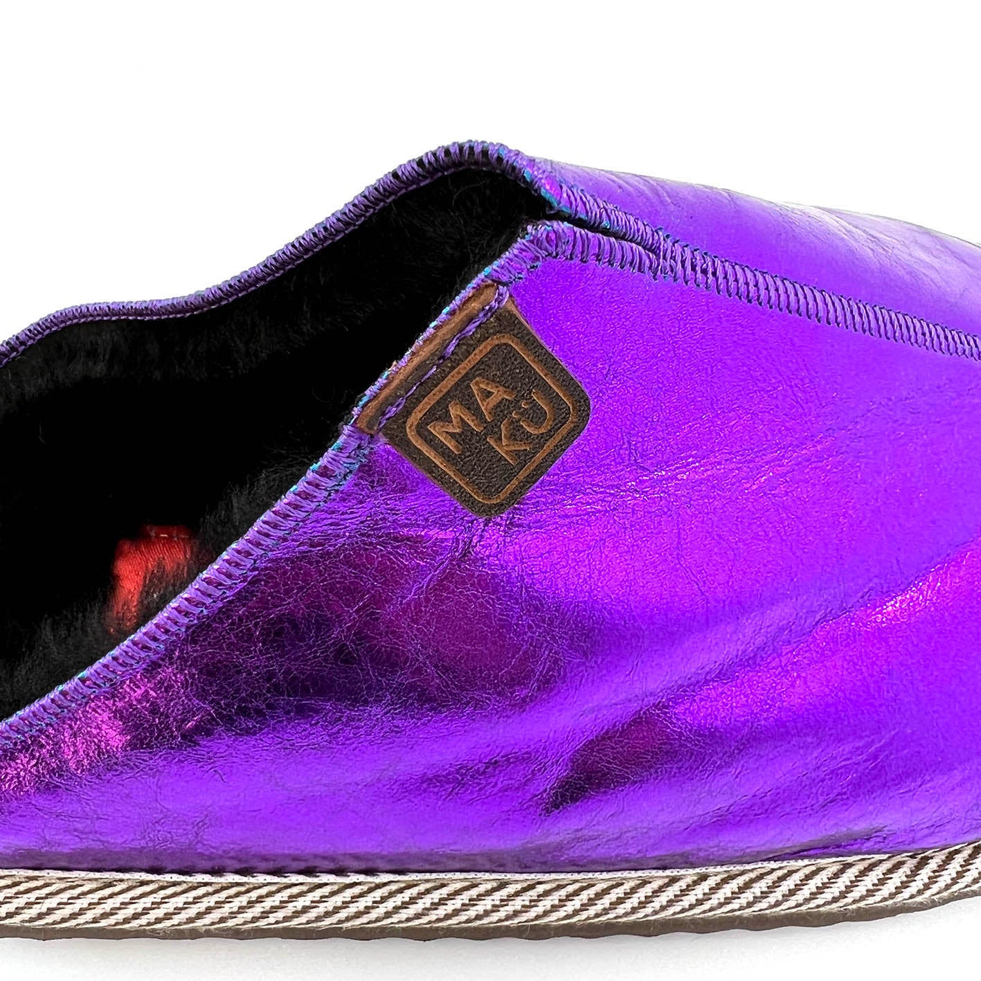 POLIN BRAZILIAN PURPLE NEW / Sheepskin slippers
