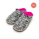 POLIN ZEBRA PRINT + NEON PINK / Sheepskin slippers