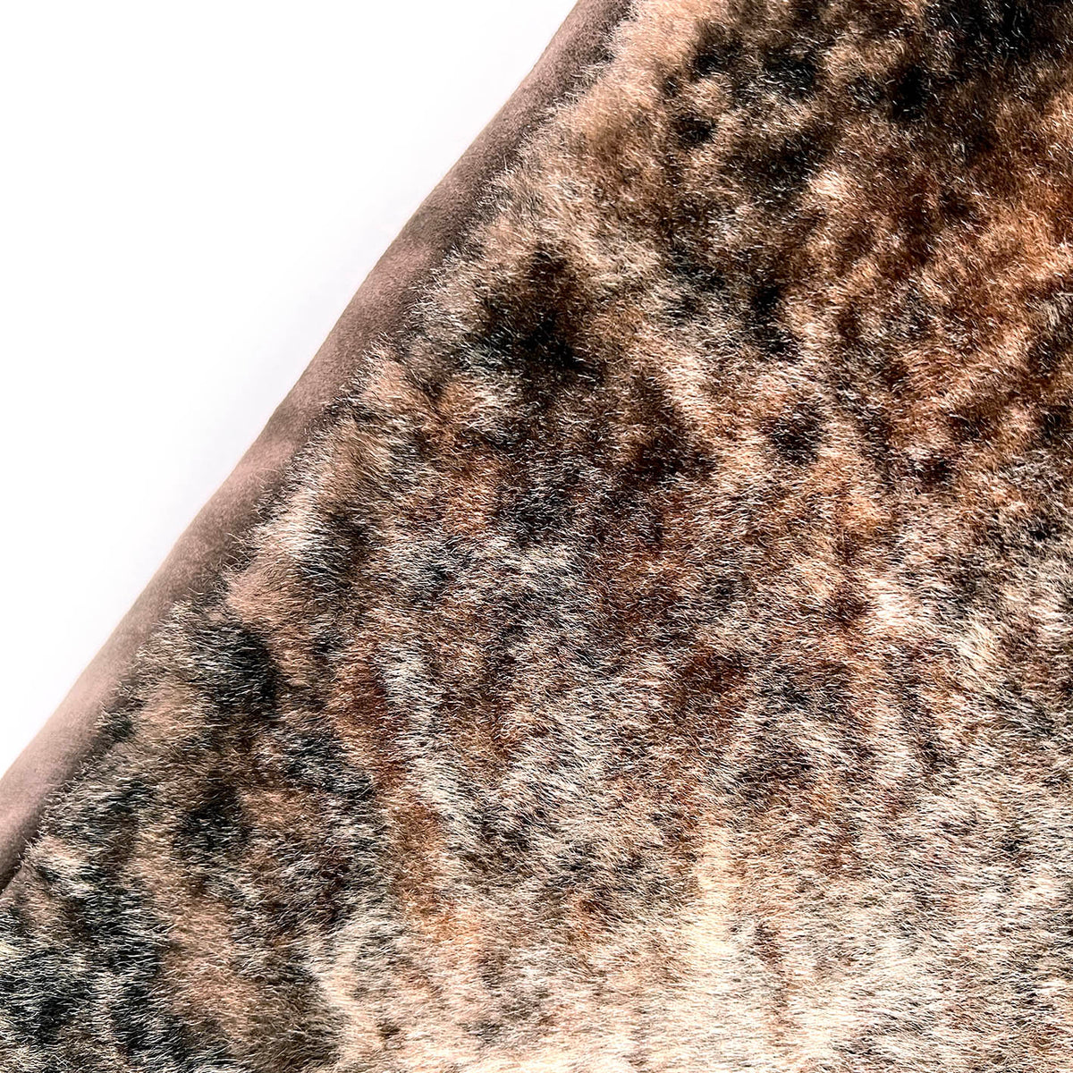 POSTINO Taupe Sheepskin + Suede / Courier bag