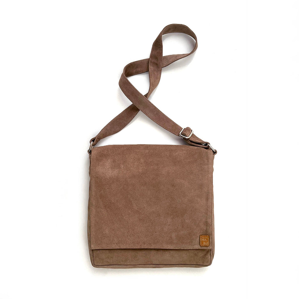 POSTINO Taupe Suede / Courier bag