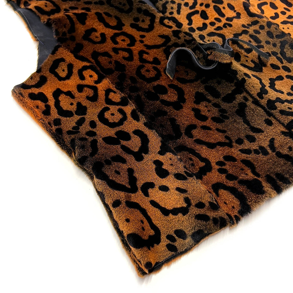 TAIGA Sheepskin Waistcoat - Copper + Black Animal Print / Variegated Copper