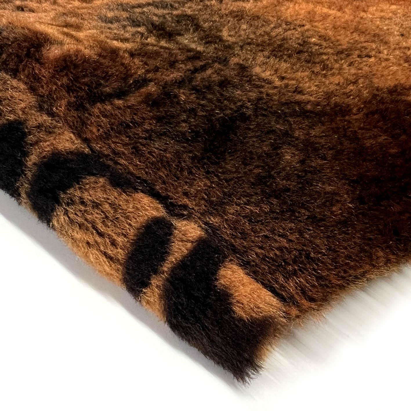 TAIGA Sheepskin Waistcoat - Copper + Black Animal Print / Variegated Copper