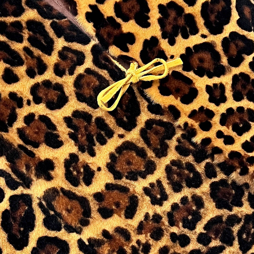 TAIGA Sheepskin Waistcoat - Gold Leopard / Natural